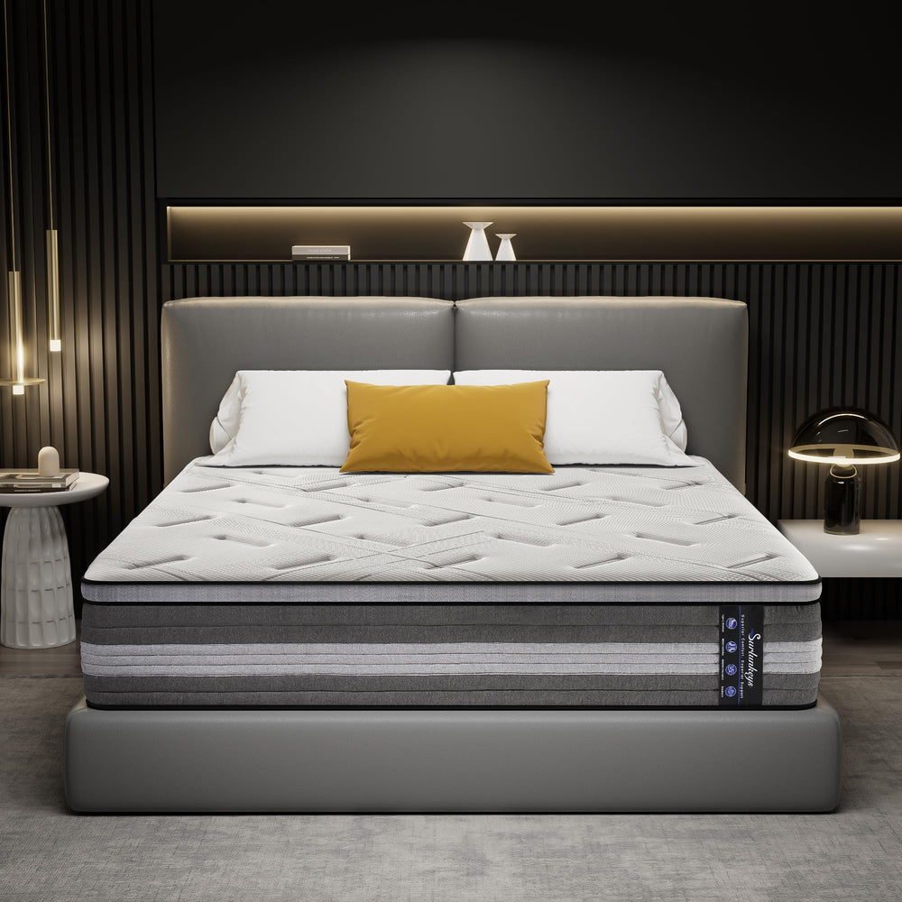 14 Inch Hybrid Mattress – Euro Top, Memory Foam & Pocketed Springs