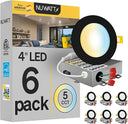 4-Inch Ultra-Thin LED Recessed Lighting 5CCT Dimmable 12-Pack