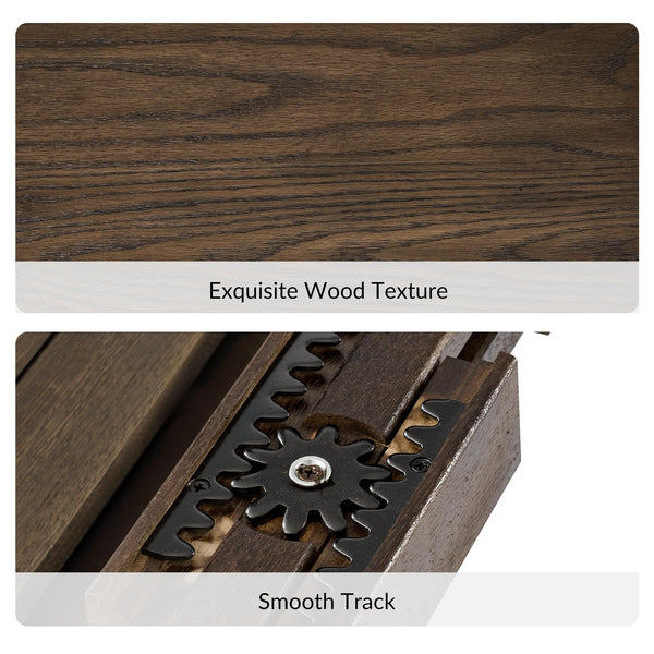 Round Extendable Dining Table with Pedestal Base – Walnut