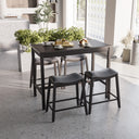 5-Piece Counter Height Dining Set with 4 Upholstered Stools