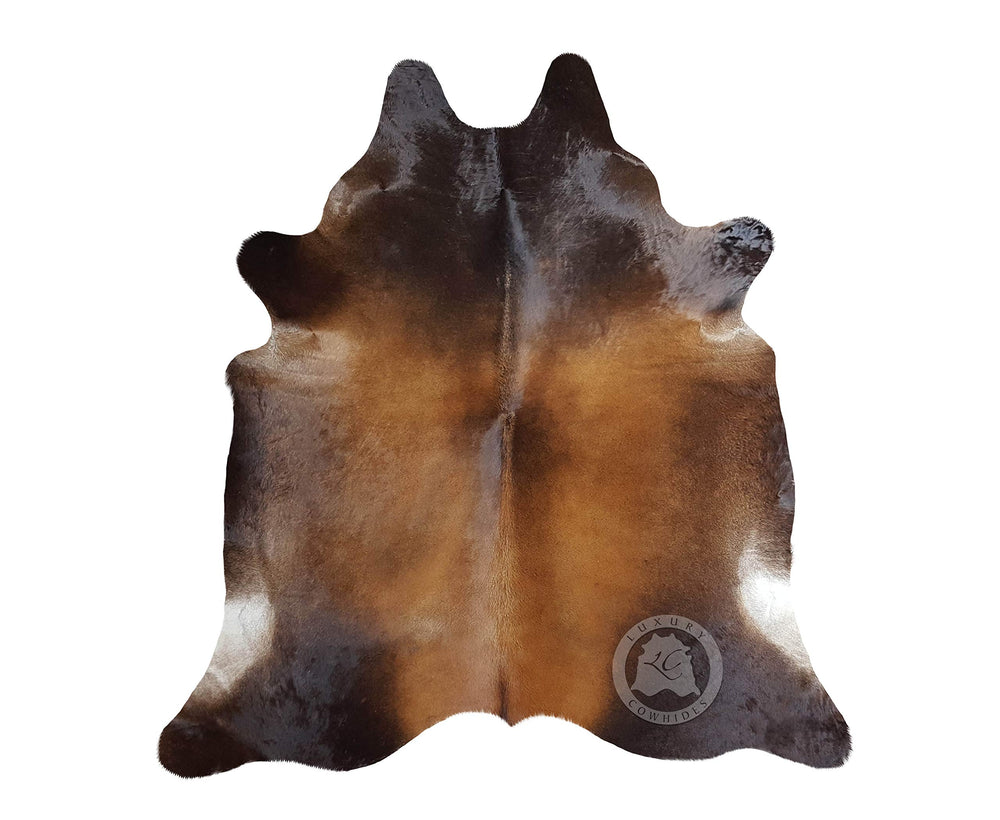 Genuine Cowhide Area Rug – Mahogany Brown