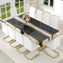Modern Marble Dining Table Set with Chairs