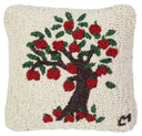 Apple Tree Hand-Hooked Wool Throw Pillow 14x14