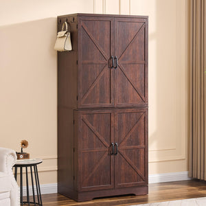 Armoire Wardrobe Closet with Hanging Rod, Shelves & Drawer