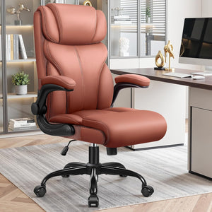 Ergonomic High Back Office Chair with Flip-Up Armrests