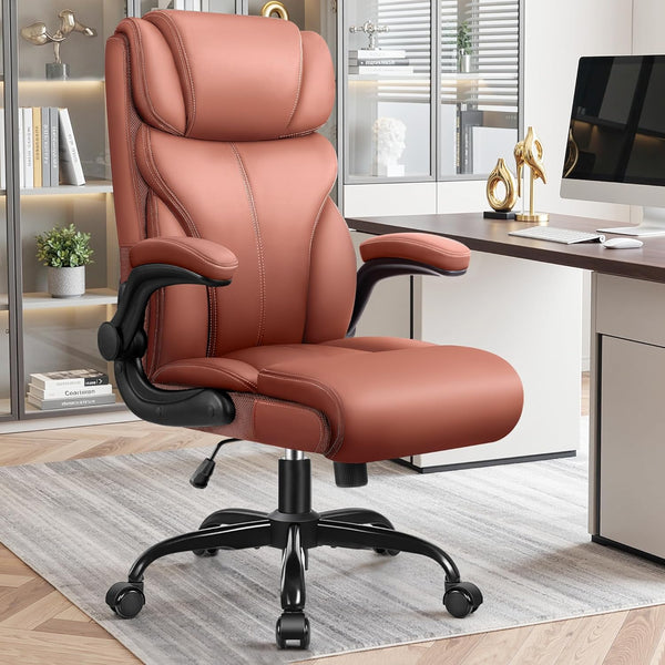 Ergonomic High Back Office Chair with Flip-Up Armrests