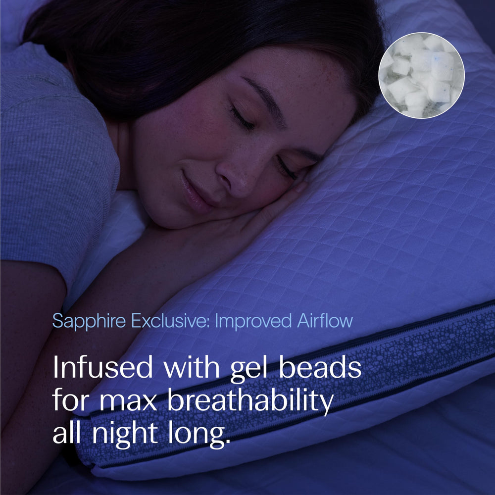 Gusseted Sapphire Queen Pillow – Adjustable Loft, Shredded Memory Foam