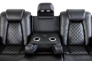 3-Piece Power Recliner Sofa Set with LED & Bluetooth