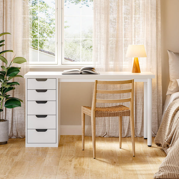 47-Inch Computer Desk with 5 Drawers