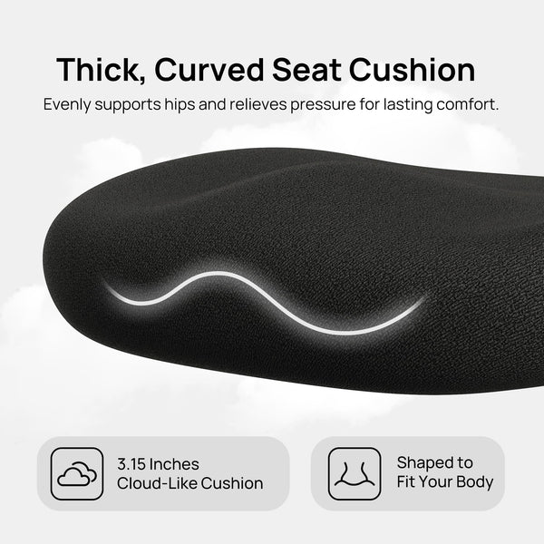Ergonomic High Back Office Chair with Fixed Lumbar Support & Detachable Pillow