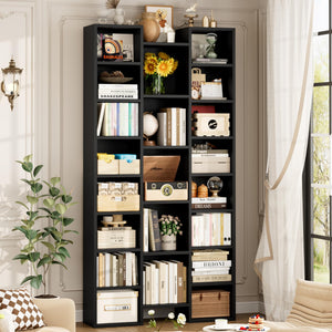 21-Cube Tall Bookshelf with Adjustable Shelves