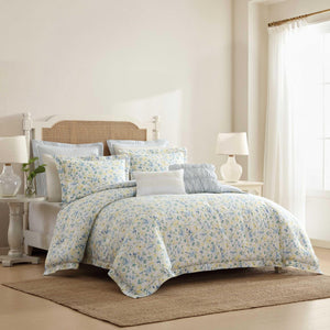 Floral Cotton Comforter Bedding Set with Shams & Pillows