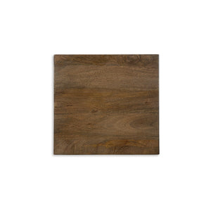 Two-Tone Accent End Table – Brown & Gunmetal