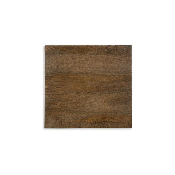 Two-Tone Accent End Table – Brown & Gunmetal
