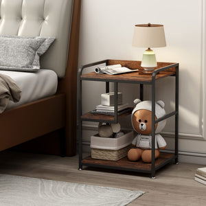 Large Printer Stand with Wheels and Storage Shelf