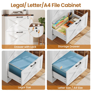 2-Drawer File Cabinet with Lock