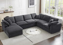 Modular Sectional Sofa 7-Seater L-Shaped with Ottoman