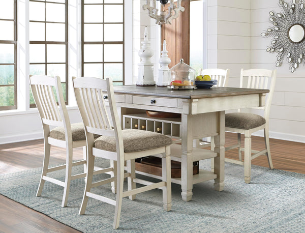 Rectangular Counter Dining Table with Storage