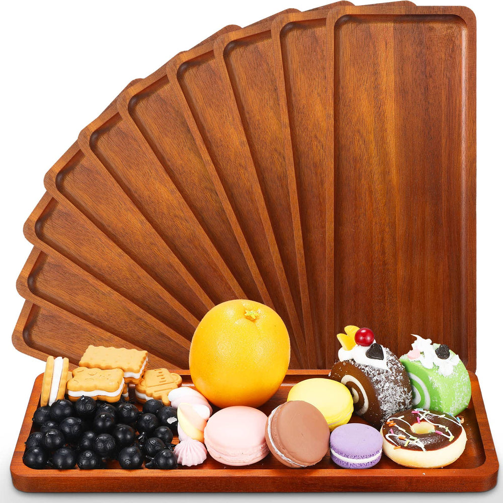 Acacia Wood Serving Trays Set of 10
