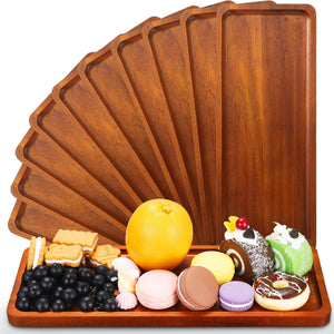 Acacia Wood Serving Trays Set of 10