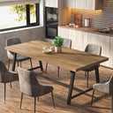 Large Rectangular Dining Table – Metal Frame, Seats 6–8