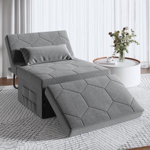 4-in-1 Convertible Sleeper Chair with Adjustable Backrest