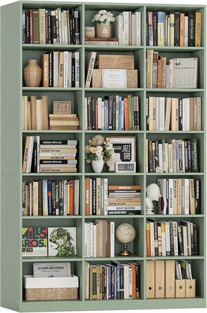 86" Tall 21-Cube Bookshelf – 7-Tier Open Storage Bookcase