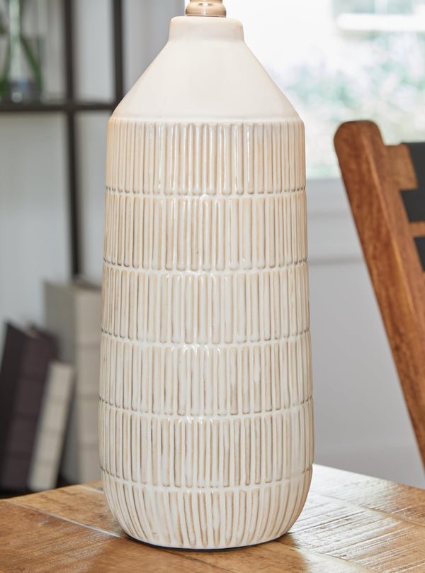 Ceramic Table Lamp Set of 2 – Beige