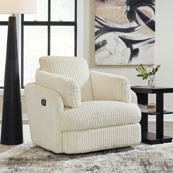 Swivel Glider Rocker Recliner with Bolster Pillows and Hidden Storage