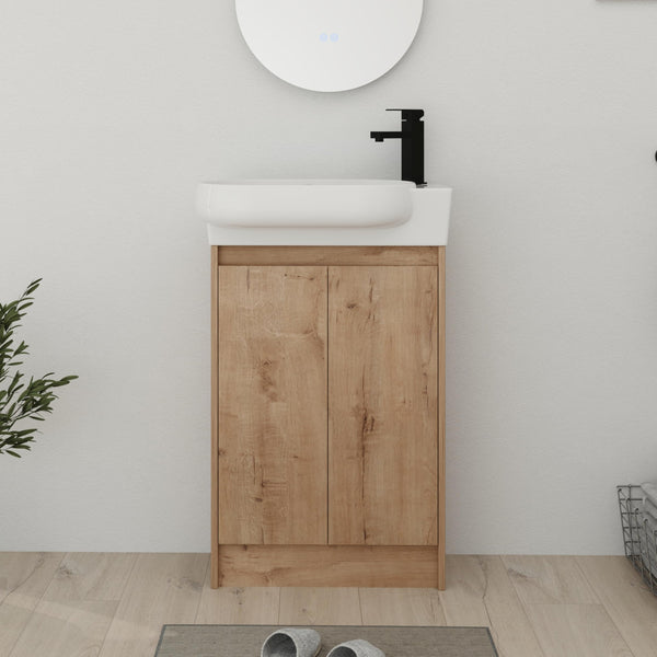 23-Inch Freestanding Bathroom Vanity with Ceramic Sink