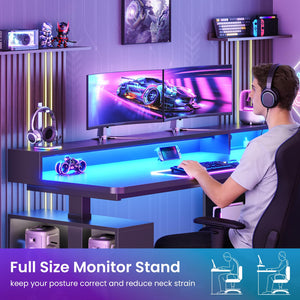 L-Shaped Electric Standing Desk 63"