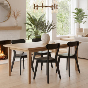 Mid Century Modern Dining Chairs Set of 4, Black