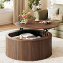 Round Lift-Top Coffee Table with Hidden Storage
