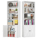 6-Shelf Bookcase with Doors Set of 2 – 70" Tall Industrial Floor Standing Bookshelf