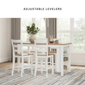 7-Piece Counter Height Dining Set with Upholstered Bar Stools & Nailhead Trim