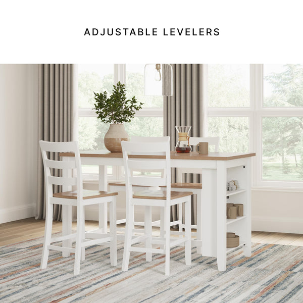 7-Piece Counter Height Dining Set with Upholstered Bar Stools