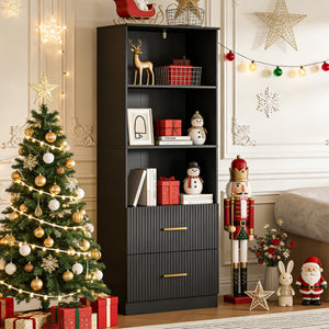 Bookcase with Drawers & Adjustable Shelf, 63"