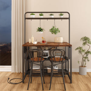Kitchen Island with Storage & Bakers Rack
