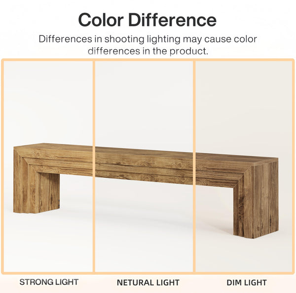 71" Extra Long Entryway Bench, Modern Farmhouse Style