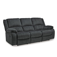 Dual Reclining Sofa with Pull Tab – Grey Chenille