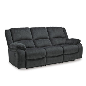 Dual Reclining Sofa with Pull Tab – Grey Chenille