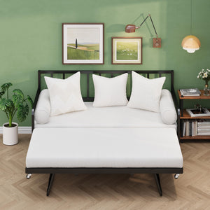 Twin Metal Daybed with Pop-Up Trundle