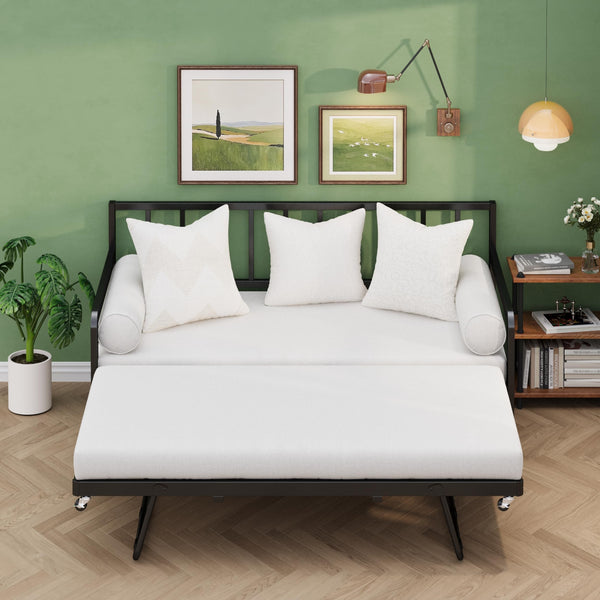 Twin Metal Daybed with Pop-Up Trundle