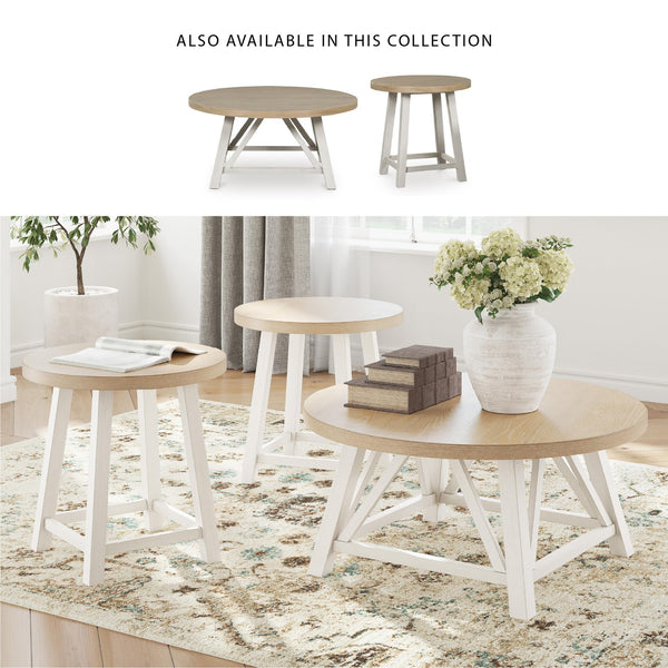 Casual Occasional Table Set of 3 – Antique White & Brown