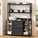 2-Drawer File Cabinet with Lock, Power Strip & Open Shelves