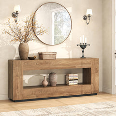 78-Inch Extra Long Console Table with Storage Shelf