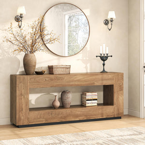 78-Inch Extra Long Console Table with Storage Shelf