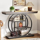 41.3" 4-Tier Console Table with Circle Base