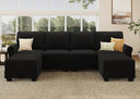 U-Shaped Sectional Sofa with Storage & Reversible Chaise