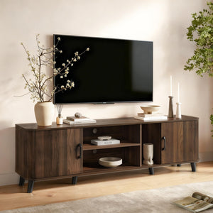 70" Mid-Century Modern TV Stand with Storage